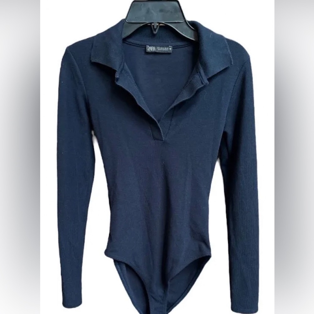 Zara navy blue bodysuit size small